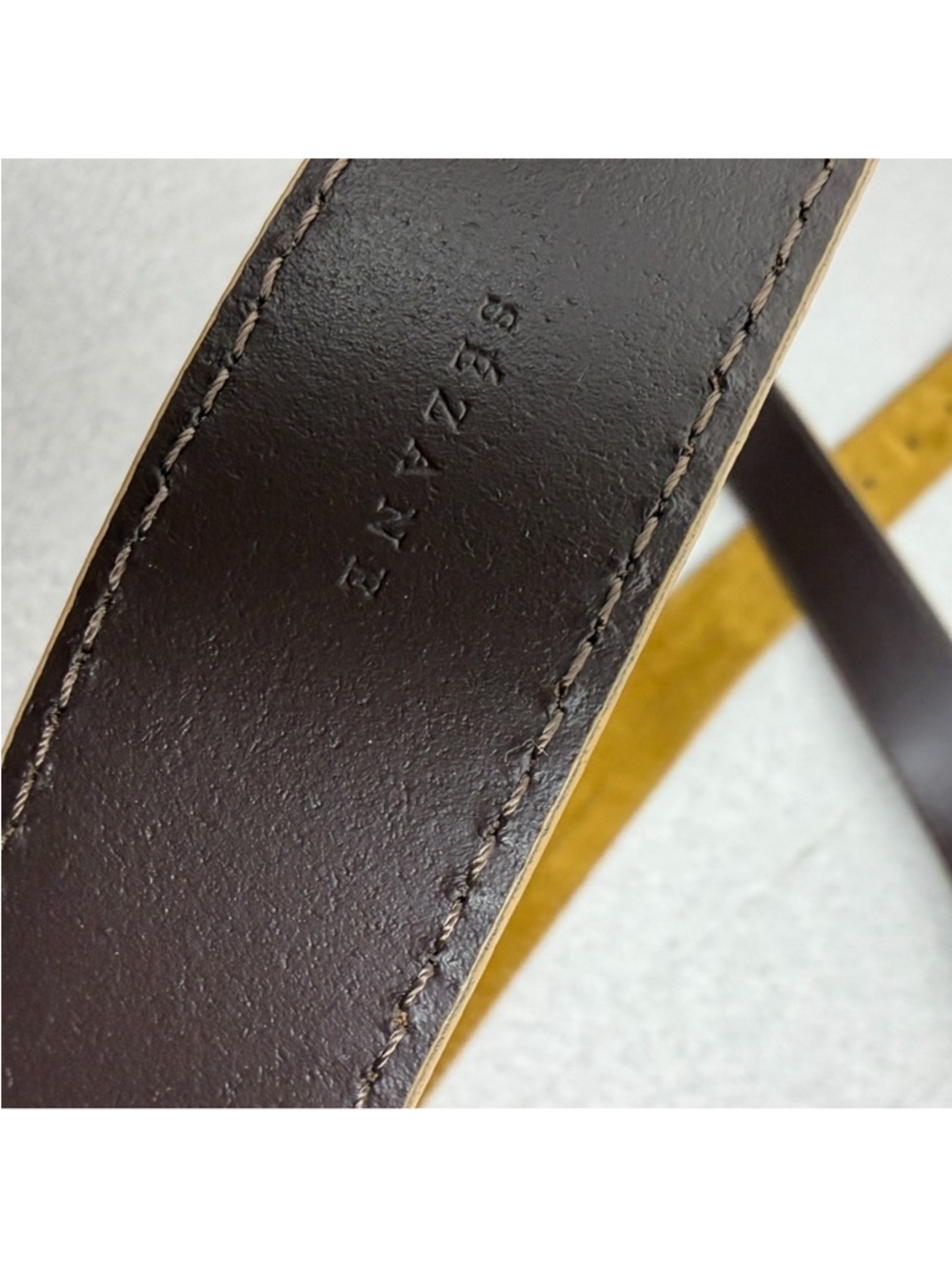 NEW! Sezane Thelma Suede Belt with Gold Textured Buckle 105/L - Picture 5 of 7
